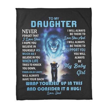 To My Daughter - Never Forget That I Love You - Blanket