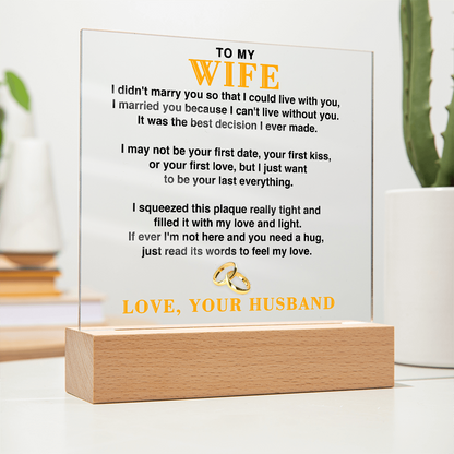 To My Wife - I Can't Live Without You