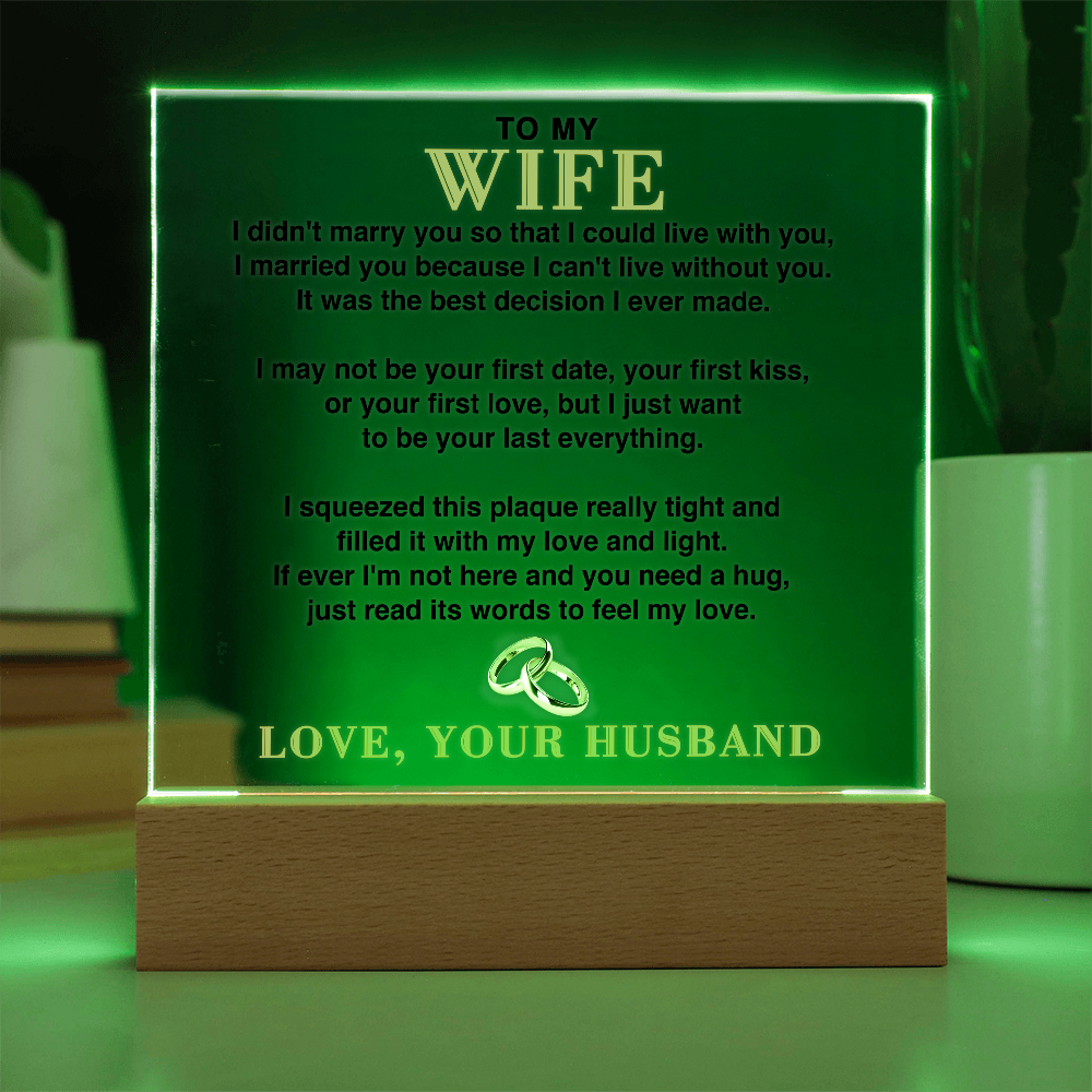 To My Wife - I Can't Live Without You